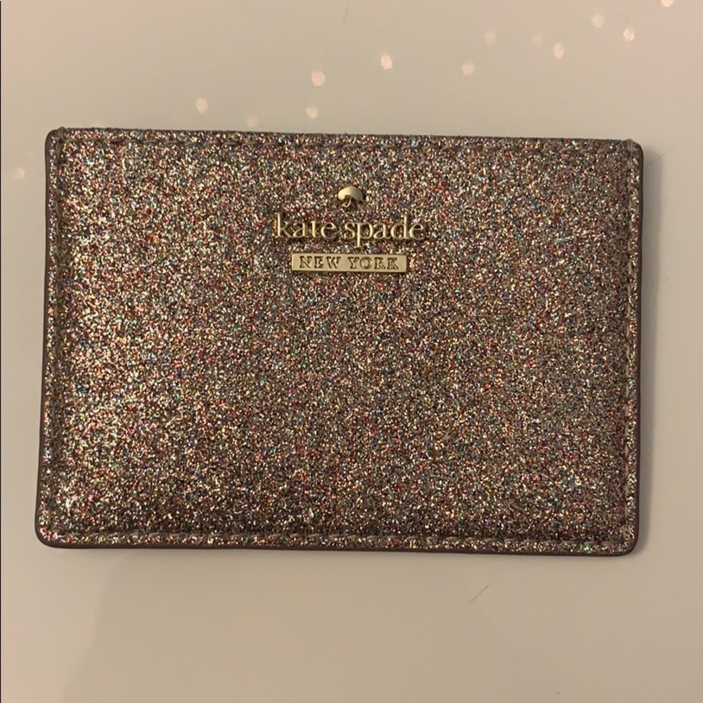 Kate Spade glitter card holder